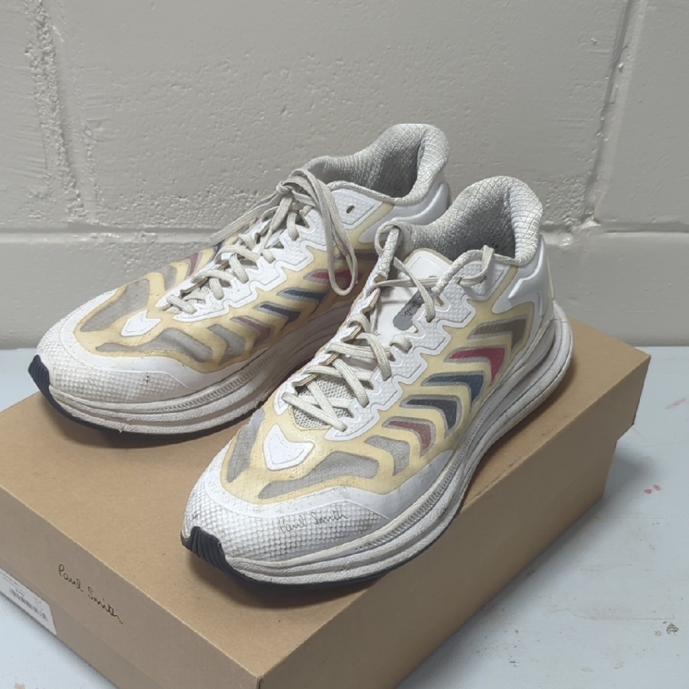 White and Gold Sneakers